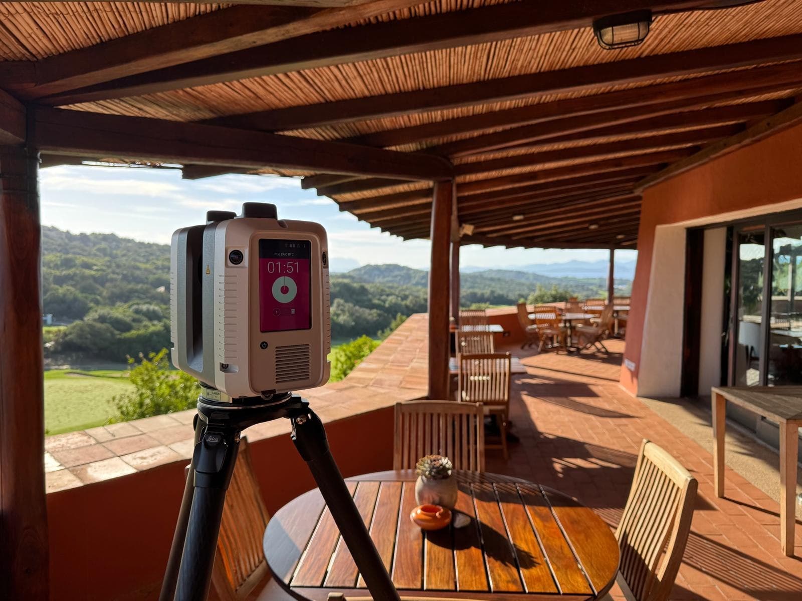 Terrestrial laser scanner recording a site for a Reality:Ratio project